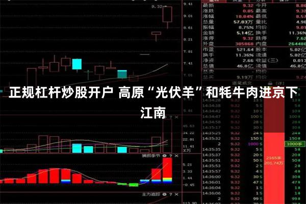 正规杠杆炒股开户 高原“光伏羊”和牦牛肉进京下江南