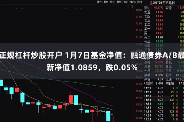 正规杠杆炒股开户 1月7日基金净值：融通债券A/B最新净值1.0859，跌0.05%